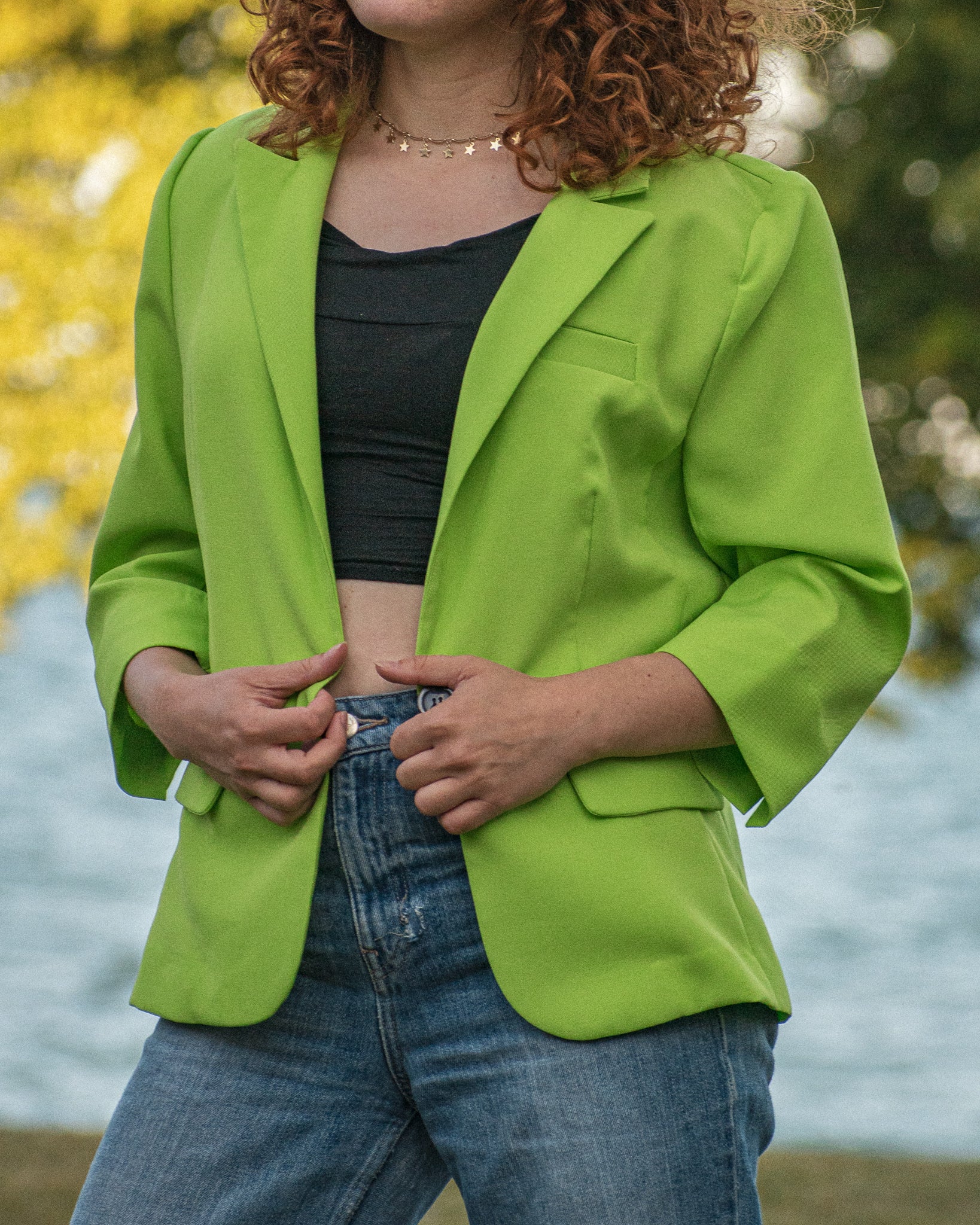 Green blazer