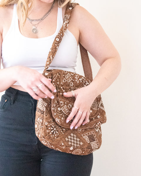 Brown paisley bag