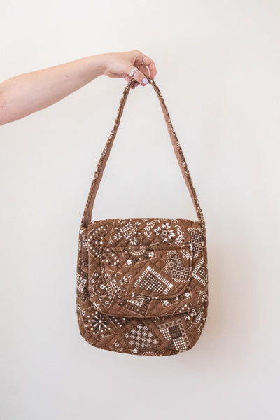 Brown paisley bag