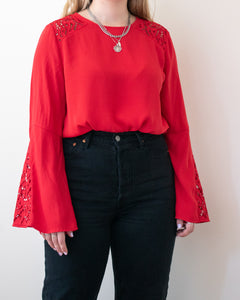 Red blouse