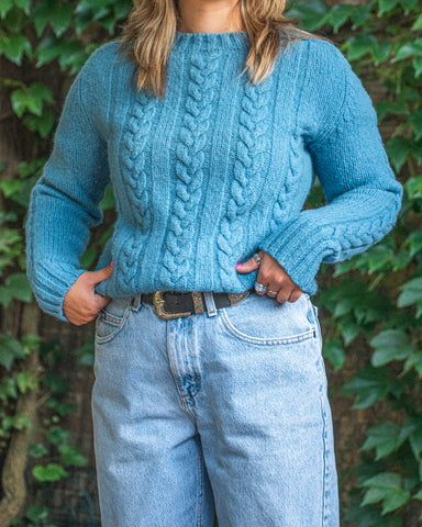 Blue wool sweater