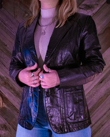 Leather blazer