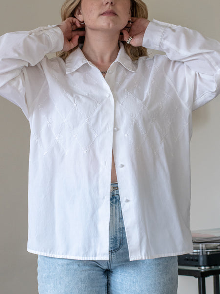 White button down