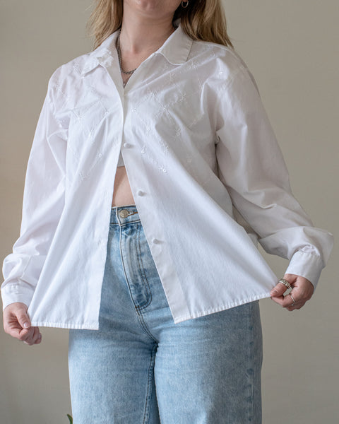 White button down