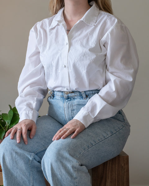 White button down