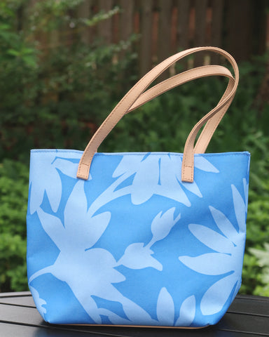 Blue floral purse