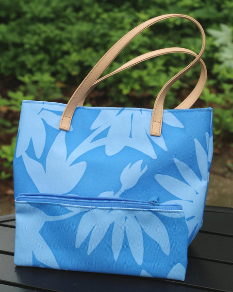 Blue floral purse