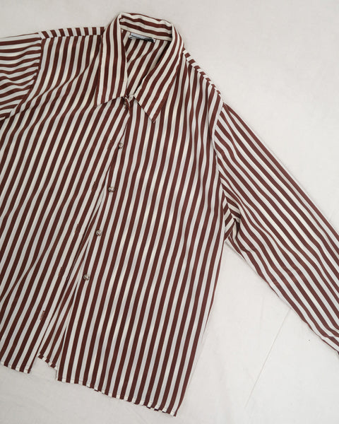 Brown striped blouse