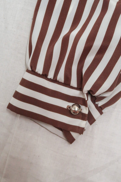 Brown striped blouse