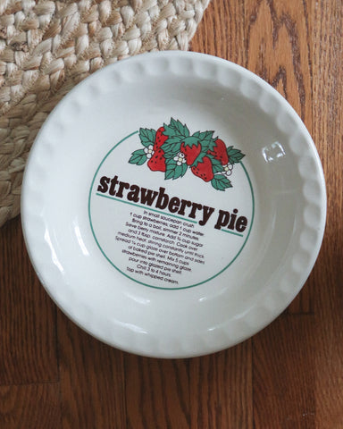 Strawberry pie plate