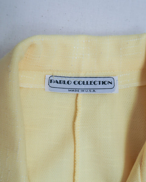 Yellow short sleeve blazer