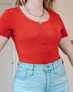 Red bodysuit