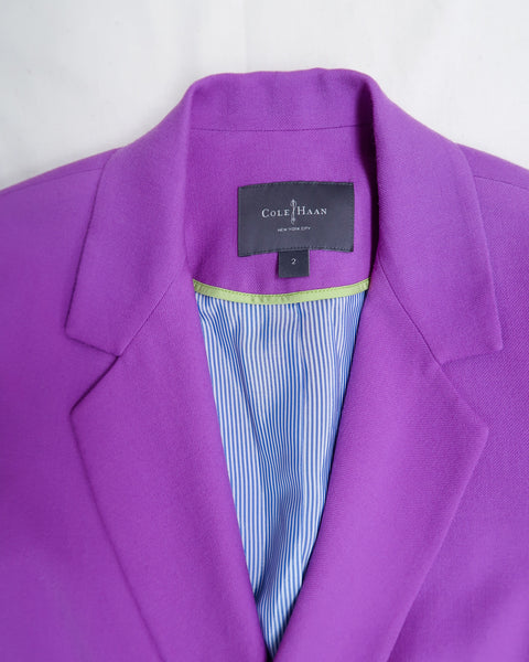 Purple double breasted blazer