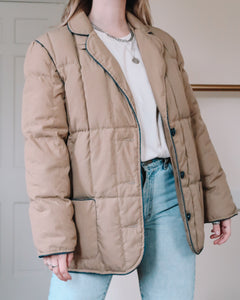 Tan puffer coat