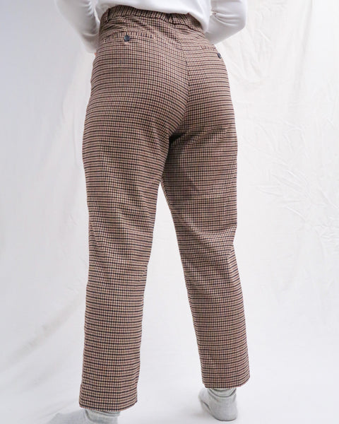 Brown plaid pants