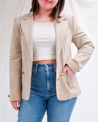 Suede blazer