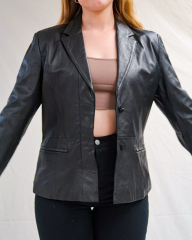 Leather blazer