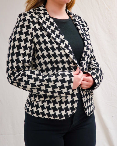 Houndstooth blazer