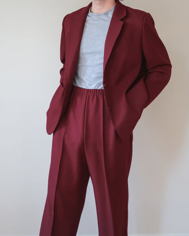 Maroon suit