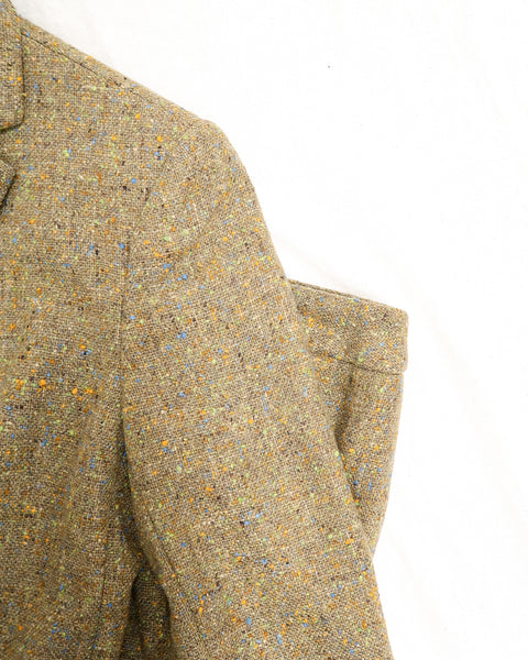 Green tweed suit