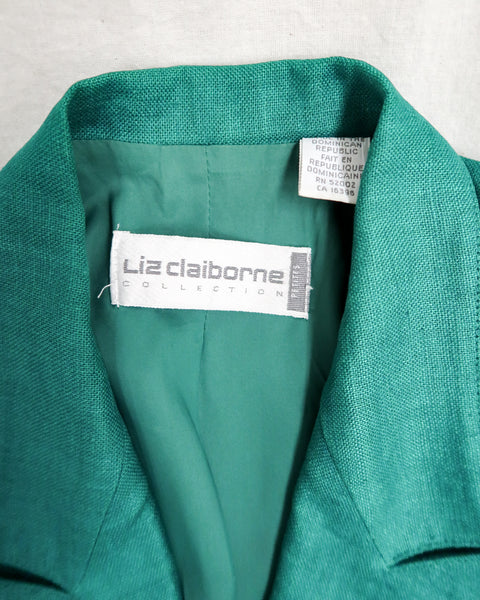 Green double breasted blazer