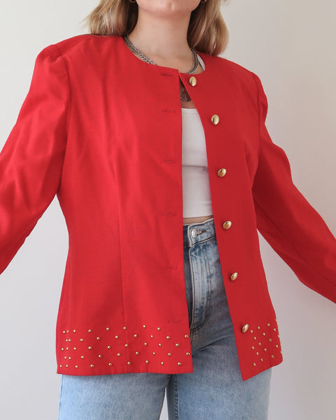 Red and gold blazer