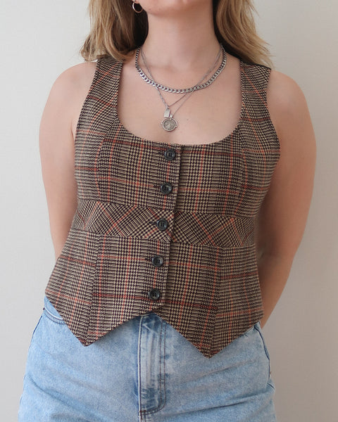 Plaid vest