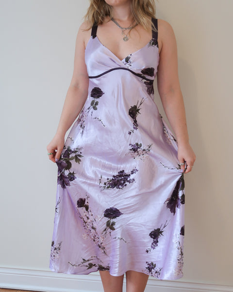 Purple slip dress