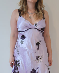 Purple slip dress