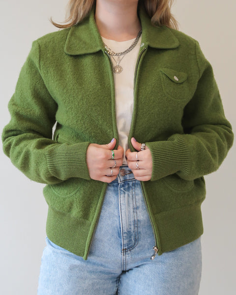 Green wool jacket