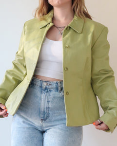 Green leather jacket