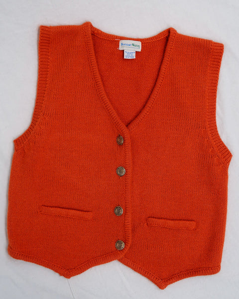 Orange sweater vest