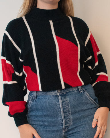 Black and red sweater