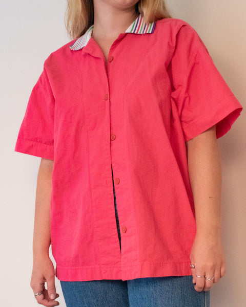 Pink collard shirt