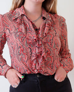 Silk paisley top